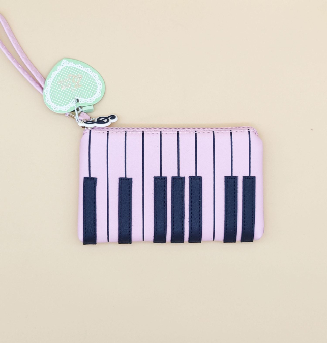 Monedero Piano Rosa