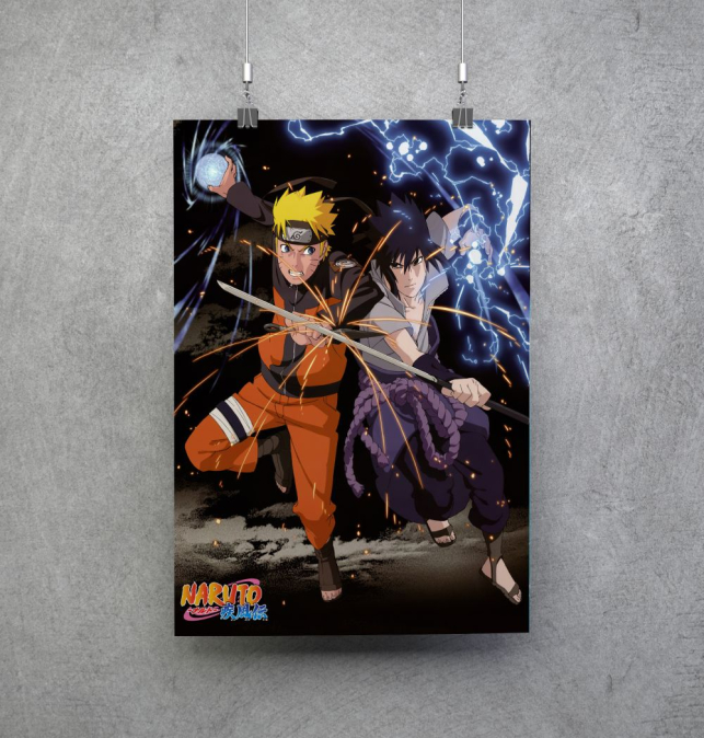 Poster Naruto y Sasuke