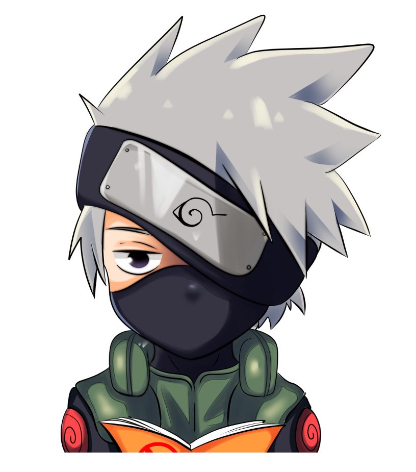 Adesivo Resinado Desenho Naruto - Kakashi Cabelo Prata - Central 66