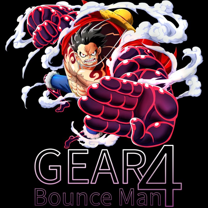 Luffy Gear 4 Bounce Man Drawing - Monkey D Luffy Gear Fourth Bounce Man By Artofide On