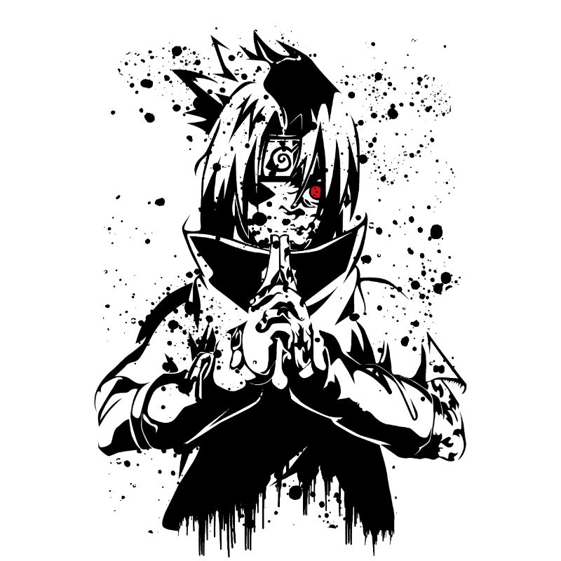 Carteira Anime Naruto Sasuke Desenho