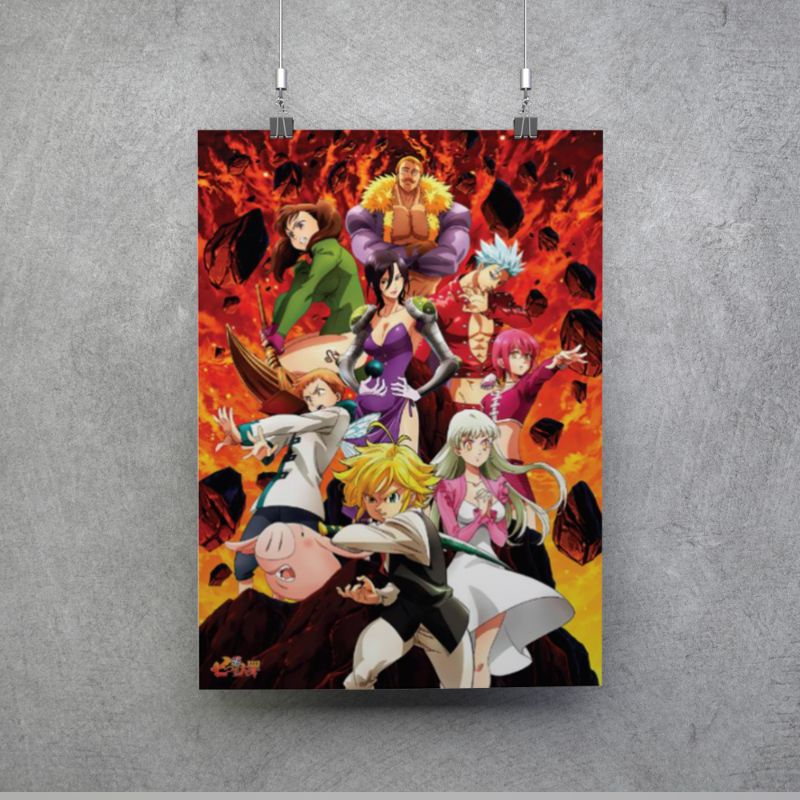 Cartaz Nanatsu no taizai (Sete Pecados Capitais) - Sua loja alternativa de  anime