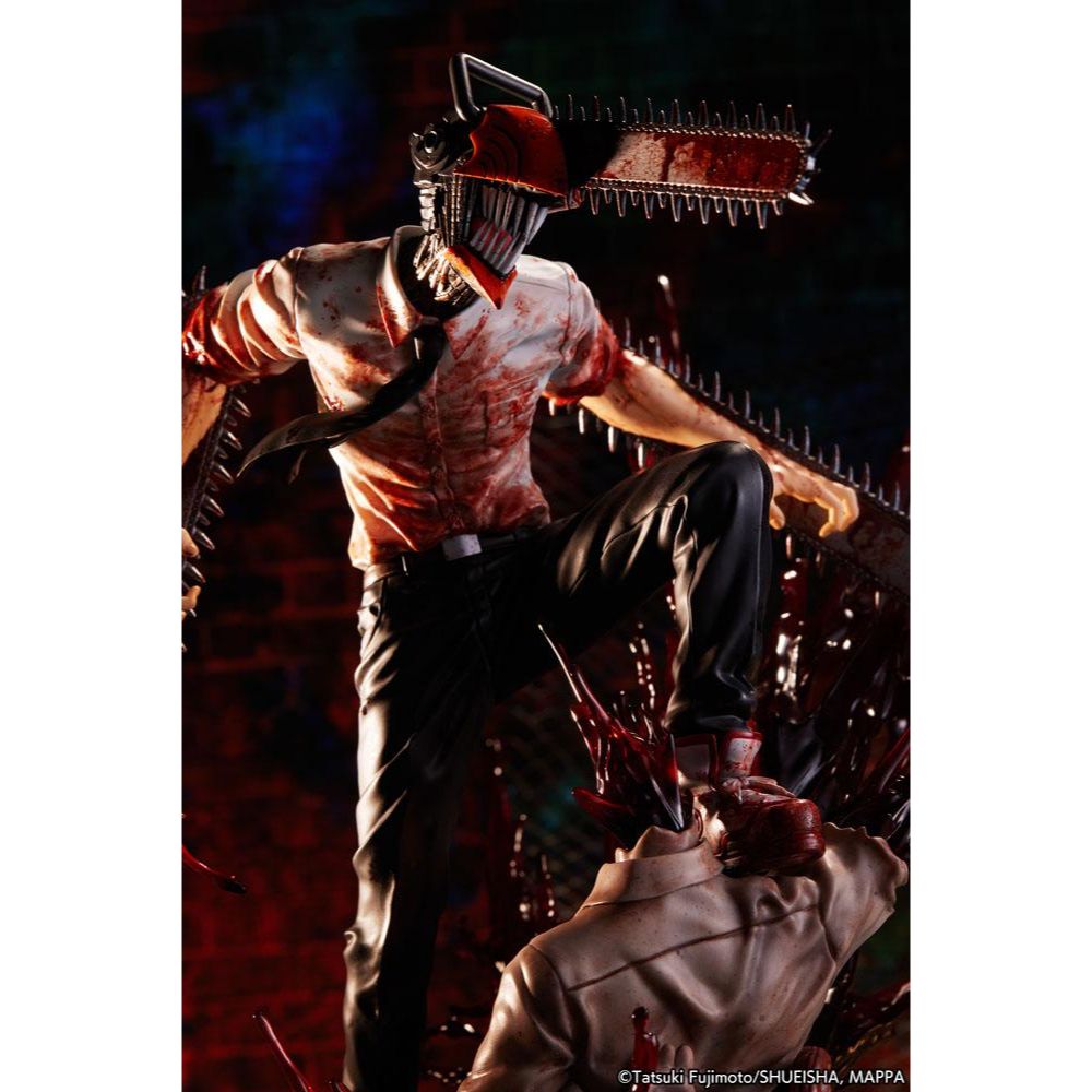 Estatua Action Figure Anime Chainsaw Man - Estatua Denji PVC 28cm Pronta  entrega